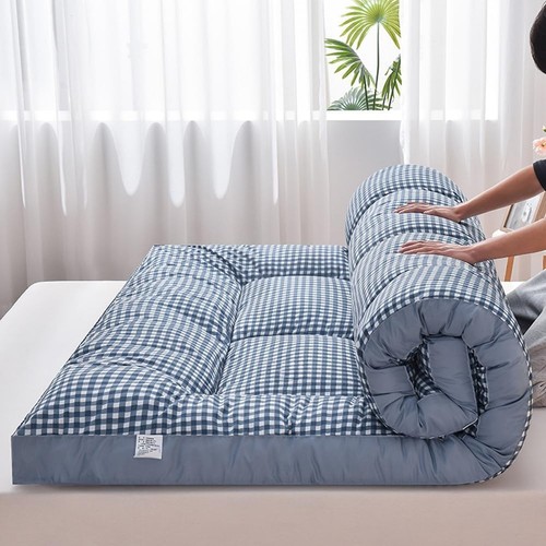 Tartan fabric mattress topper - mattress,